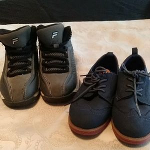 2 Pairs Boys Shoes Size 10 & 10.5